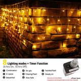 360 LED Icicle Christmas Lights, 29.5 ft Connectable Waterproof Curtain String Lights