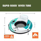 Ozark Trail Rapid Rider Single River Tube 48" with Mesh Seat, Backrest & Cup Holder