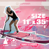 Genreen 11' Inflatable Stand Up Paddle Board Set with Complete SUP Accessories