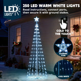 6 ft Animated Cone Christmas Tree Yard Light with Up to 280 LEDs, 8 Lighting Modes