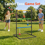 Portable Ladder Ball Game Set with 2 Targets, 6 Bolas, Score Trackers and Carry Bag