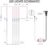 30 cm LED Meteor Shower Rain Lights, 8 Tubes, 192 LEDs, Falling Snow Christmas String Lights
