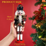 12" Wooden Nutcracker Soldier – Sword, Movable Jaw & Gift Box