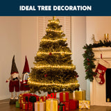 40 ft LED Candy Cane Rope Lights, 360 LED Red & Warm White Christmas Rope Lights