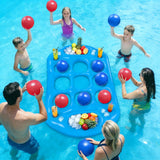 Inflatable Floating Tic-Tac-Toe Pool Game Set with 12 Balls