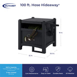 Suncast 100 ft. Hose Hideaway Garden Hose Reel Storage – Durable Resin Hose Organizer