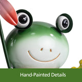Mainstays Metal Frog Garden Statue with Flower, Hand-Painted Outdoor Garden Décor