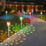 12 Pack Stainless Steel Solar Pathway Lights – LED Solar Garden Stake Lights