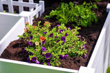 Vita Classic 6'L x 6'W x 22"H Vinyl Keyhole Composting Garden Bed