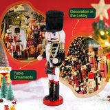 12" Wooden Nutcracker Soldier – Sword, Movable Jaw & Gift Box