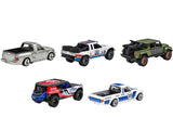 5-Car Hot Wheels 2021 Car Culture Hyper Haulers 1:64 Die-Cast Set – Rubber Tires