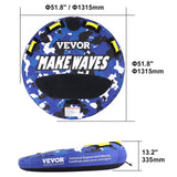 VEVOR 2 Person Towable Tube for Boating, Round Deck Tube