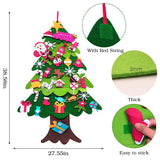 38.6" PayUSD Lighted Felt Christmas Tree – 33 Detachable Ornaments