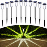 10 Pack Solar Pathway Lights – Crystal-style LED Garden Lights