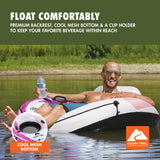 Ozark Trail Rapid Rider Single River Tube 48" with Mesh Seat, Backrest & Cup Holder