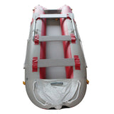 BRIS 14.1 ft Inflatable Kayak Canoe Tender Boat with Air Deck Floor, Seats, Oars & Pump