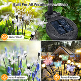 6 Pack Solar RGB Butterflies & Firefly Garden Lights – 48 LED Swaying Waterproof Solar Landscape Lights