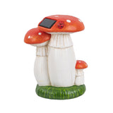 Mainstays Solar Three-Mushroom Outdoor Garden Statue with LED Light