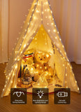 9.8 ft. × 9.8 ft. Warm White LED Curtain Lights – 300 LEDs, USB Power & Remote