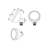VOLT Mini Round Brass Flood Light & Wall Wash – Low Voltage LED Landscape Flood Light