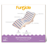 Funsicle Deco FunChaiser Lounge Inflatable Pool Float - 68" Floating Lounge Chair
