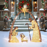 5 ft Lighted Nativity Scene Outdoor Christmas Decoration with 150 Warm White LED Lights