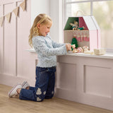 Two-story Tiny Plush Animal Family Dollhouse Playset with 6 Plush Bear or Mouse