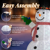 5.7' Lighted Pop-Up Snowman Christmas Decoration with 200 Warm-White LEDs