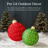 Best Choice Products 2-Piece Lighted Pop-Up Christmas Ornaments – 38" & 30" Outdoor Holiday Decorations