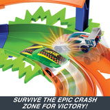 2-Car Hot Wheels Whip Around Raceway – Side-by-Side Track, Gap Jump & Foldable Storage