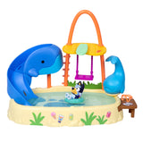 Bluey Whale Water Park Playset – 3" Color-Change Figure, Whale Slide, Swing & Pool