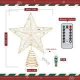 9.84-Inch Christmas Star Tree Topper with Remote