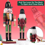 12" Wooden Nutcracker Soldier – Sword, Movable Jaw & Gift Box