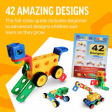 Brickyard Building Blocks STEM Toys, 163-Piece Construction Kit with Tools
