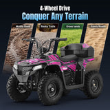 Arshin 40cc 4-Stroke Gas Youth ATV, All-Terrain 4 & Wheelers, 25 Miles Range