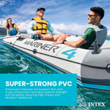 Intex Mariner 4 Inflatable Boat Set, 4-Person Fishing and Recreational Boat