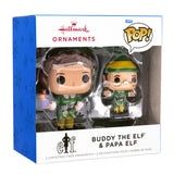 Hallmark Buddy the Elf & Papa Elf Funko POP! Christmas Ornaments – Set of 2