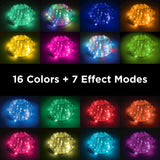 Merkury Innovations RGB Waterproof LED Rope Light with Remote, Color Changing Rope Light