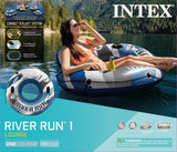 Intex Inflatable River Tube with Backrest, Mesh Bottom & Cup Holders