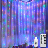 USB Window Curtain Fairy Lights, 9.8 ft x 9.8 ft 300 LED Curtain Lights with Remote Control