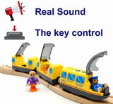 6-Piece Battery-Powered Magnetic Locomotive Train Set – Forward, Reverse & Sound, Compatible with Wooden Tracks