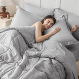 Lightweight Cooling Quilted Comforter, All Season Down Alternative Duvet