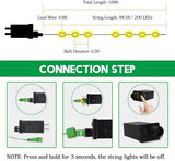 108 ft Outdoor Christmas String Lights, 200 LED Plug-In Lights with 8 Modes