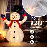 4 ft Lighted Pop-Up Snowman Christmas Decoration with 120 LEDs and Moving Hat