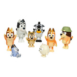8-Pack 2.5"–3" Bluey Family Dress Up Fun Articulated Figures – Bluey, Bingo & Family