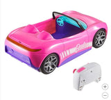 Hot Wheels Barbie RC Convertible with Two Barbie Dolls