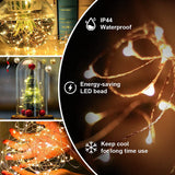 Plug-In Fairy Lights 100 ft – 300 LED Waterproof Silver Wire String Lights with Remote