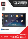 Dual XVM279BT 7" Double DIN Car Stereo, Touchscreen Bluetooth Radio Receiver