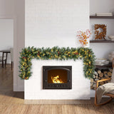 9 ft. Pre-Lit Artificial Greenery Garland – 150 White & Multicolor Micro LEDs, Twinkle Modes & Timer