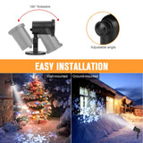 Snowflake Projector Light with 180° Adjustable Angle, Indoor Outdoor LED Holiday Lamp with Base